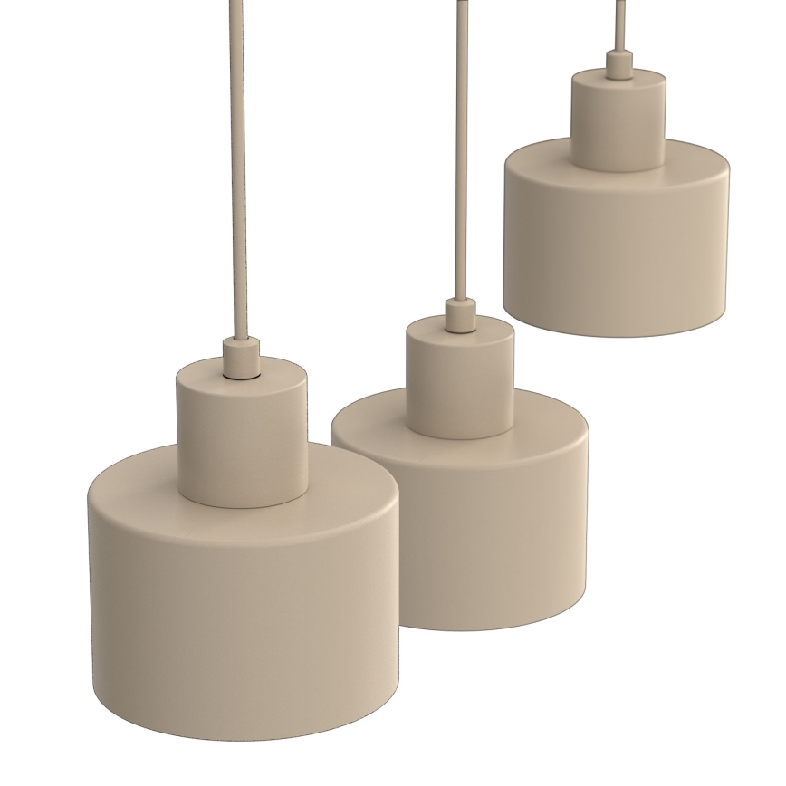 Pendellampa med sladd PARKLA 3xE27/15W/230V beige
