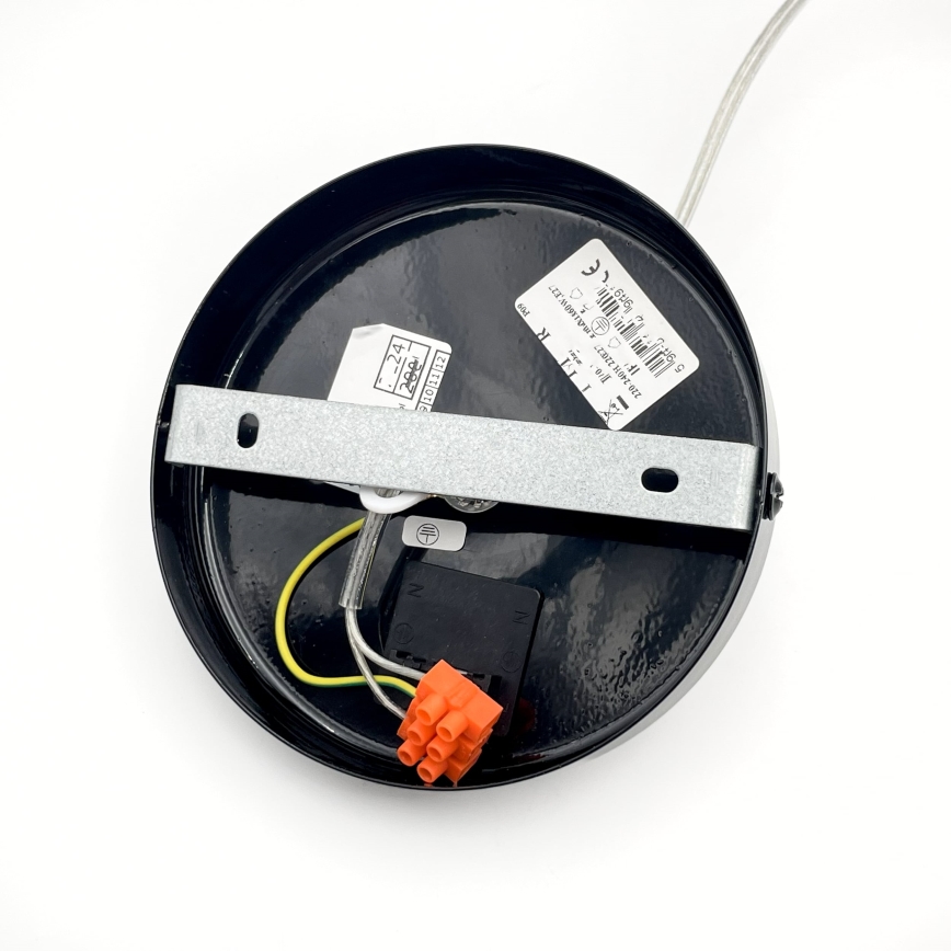 Pendellampa med sladd ROSA 1xE27/60W/230V svart/grå