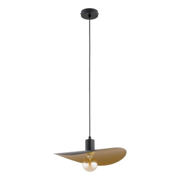 Pendellampa med sladd SAVANA 1xE27/15W/230V Ø 30 cm svart/guld