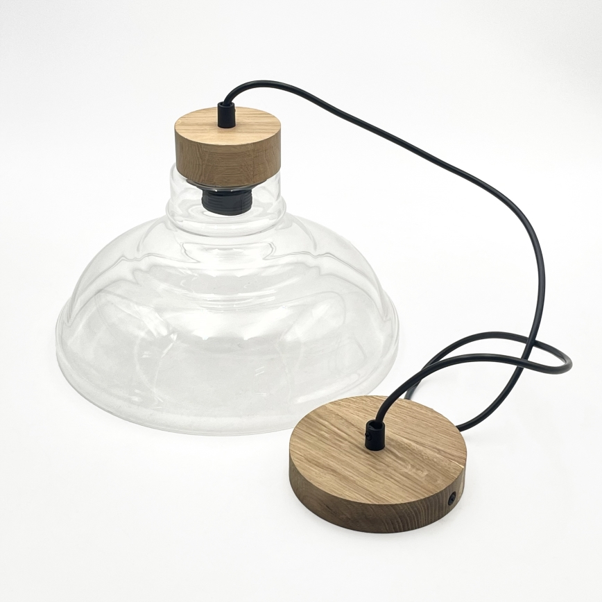 Pendellampa med sladd SINGLE 1xE27/60W/230V Ø 28 cm ek
