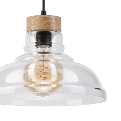 Pendellampa med sladd SINGLE 1xE27/60W/230V Ø 28 cm ek