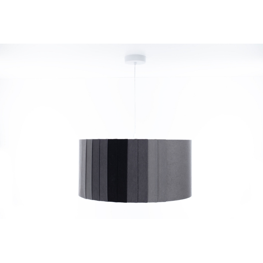 Pendellampa med sladd STRIPES 1xE27/60W/230V Ø 60 cm, grå