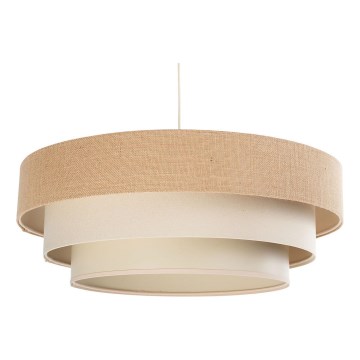 Pendellampa med sladd TRINITI 1xE27/60W/230V Ø 40 cm beige/krämvit
