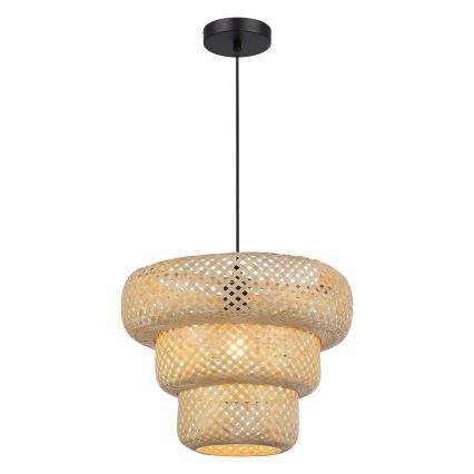 Pendellampa med sladd TULUM 1xE27/15W/230V bambu