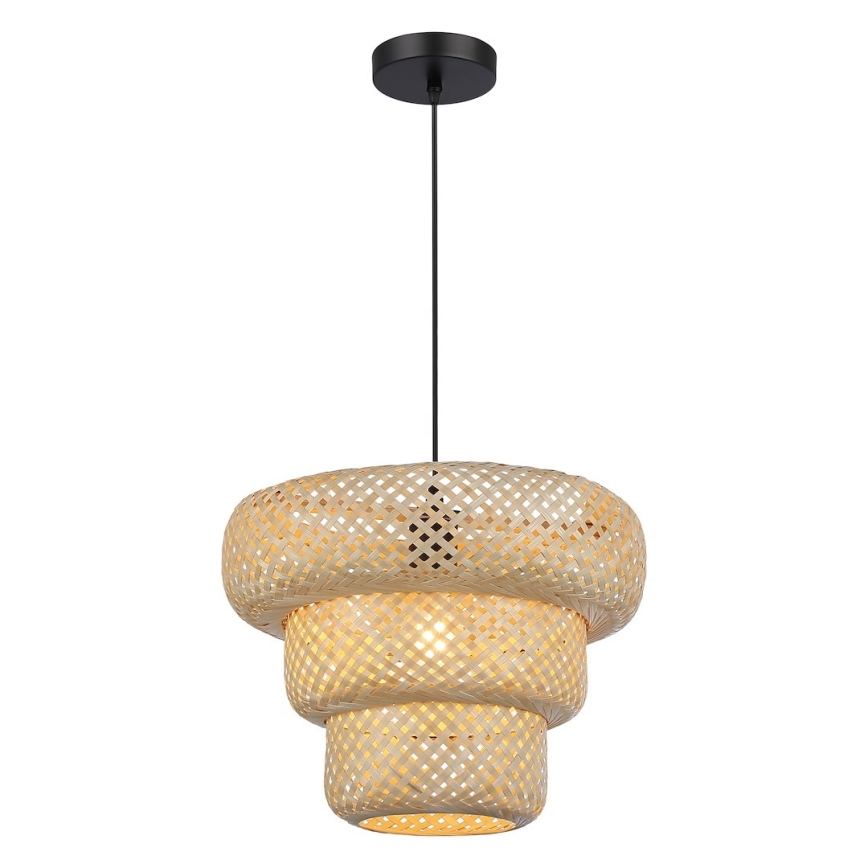 Pendellampa med sladd TULUM 1xE27/15W/230V bambu