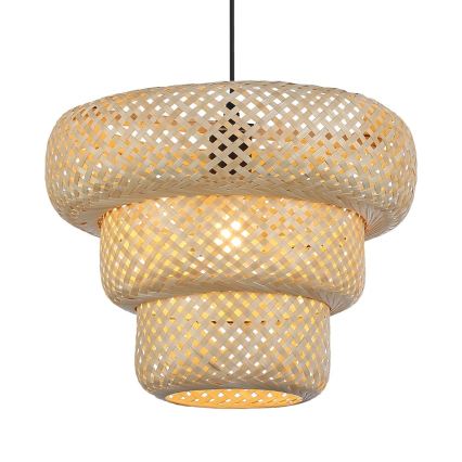 Pendellampa med sladd TULUM 1xE27/15W/230V bambu