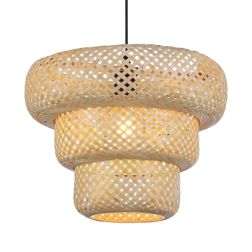 Pendellampa med sladd TULUM 1xE27/15W/230V bambu