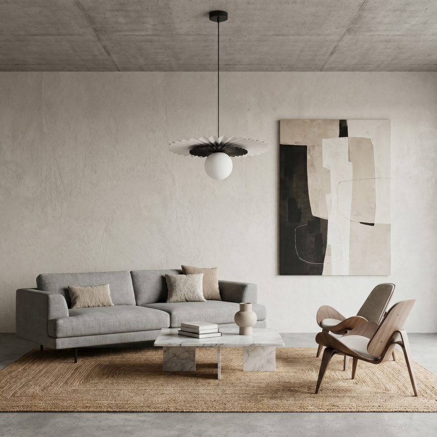 Pendellampa med sladd UMBRA 1xG9/8W/230V svart/vit