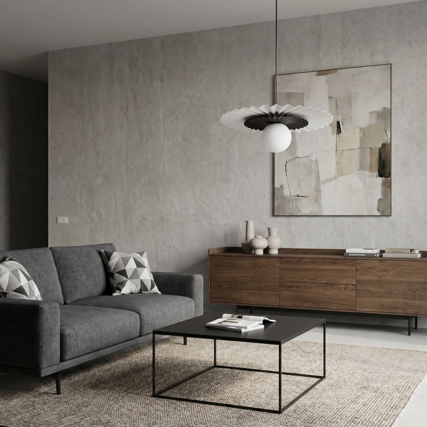 Pendellampa med sladd UMBRA 1xG9/8W/230V svart/vit