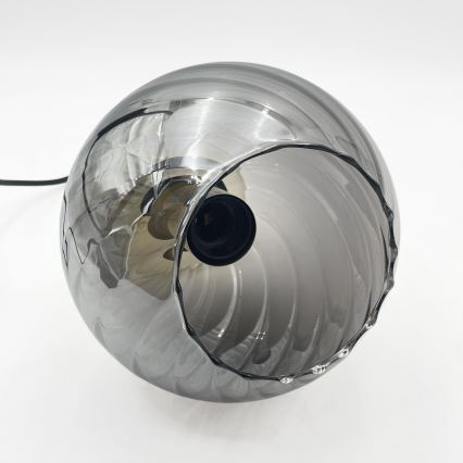 Pendellampa med sladd VELLO 1xE27/15W/230V svart/rökbeige/svart