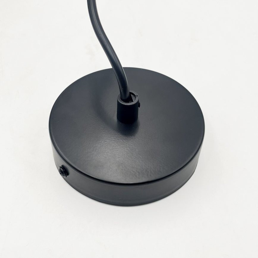 Pendellampa med sladd VELLO 1xE27/15W/230V svart/rökbeige/svart