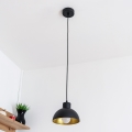 Pendellampa med sladd VESPER 1xE27/15W/230 Ø 18 cm svart/guld