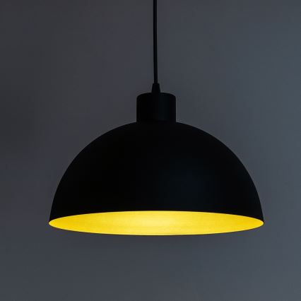 Pendellampa med sladd VESPER 1xE27/15W/230 Ø 18 cm svart/guld