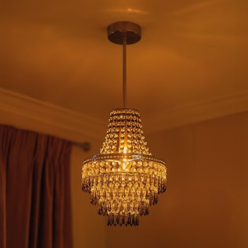 Pendellampa med stång GEMMA 1xE27/60W/230V Ø 23 cm