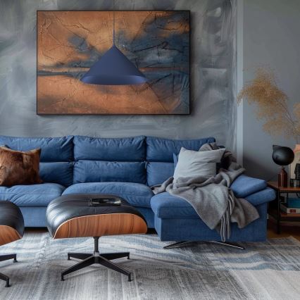 Pendellampa med vajer CAPITAL 1xGX53/15W/230V Ø 46 cm blå