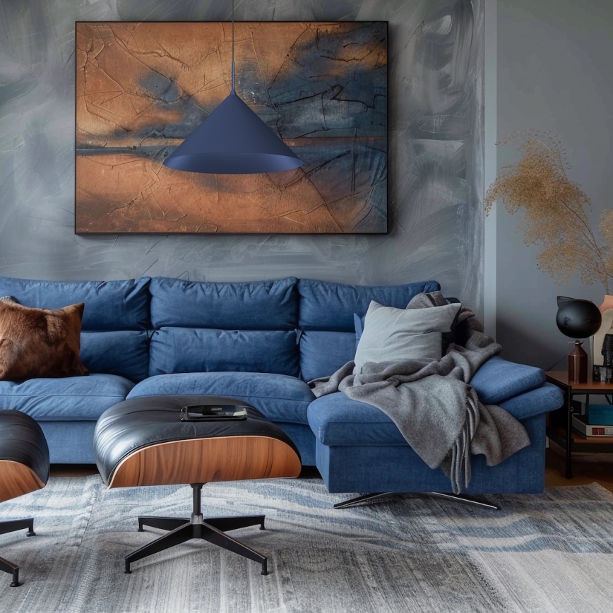 Pendellampa med vajer CAPITAL 1xGX53/15W/230V Ø 46 cm blå