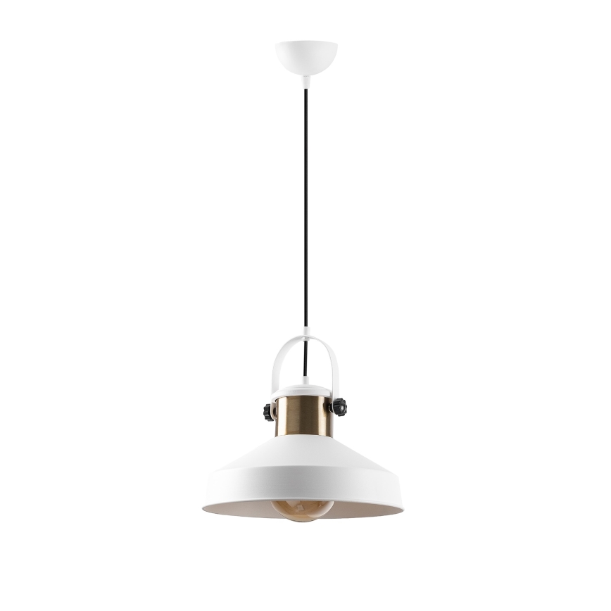 Pendellampa med vajer DODO 1xE27/40W/230V vit/brons