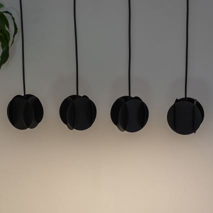 Pendellampa med vajer GAMBIT 4xGU10/10W/230V svart