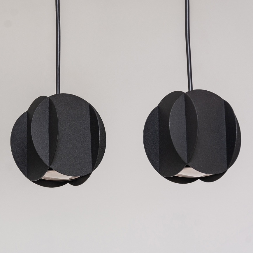 Pendellampa med vajer GAMBIT 4xGU10/10W/230V svart