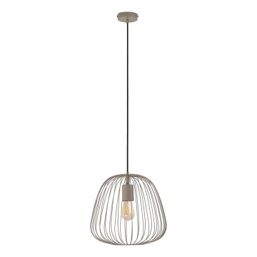 Pendellampa med vajer OVELLA 1xE27/15W/230V Ø 36 cm beige
