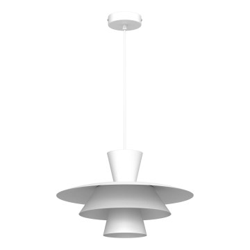 Pendellampa med vajer PLATO 1xE27/15W/230V vit