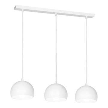 Pendellampa med vajer SOOL 3xE27/15W/230V vit