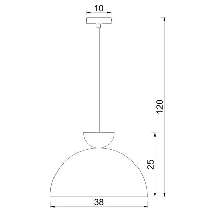 Pendellampa NEVIS med sladd, 1xE27/15W/230V, diam. 38 cm, krämfärgad