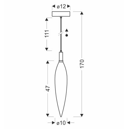 Pendellampa NORDIC på kabel 1xG9/5W/230V svart/klar