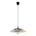 Pendellampa på kabel ARMI 1xE27/15W/230V svart/beige