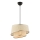 Pendellampa på kabel BARETTE 1xE27/60W/230V krämfärgad/blank krom