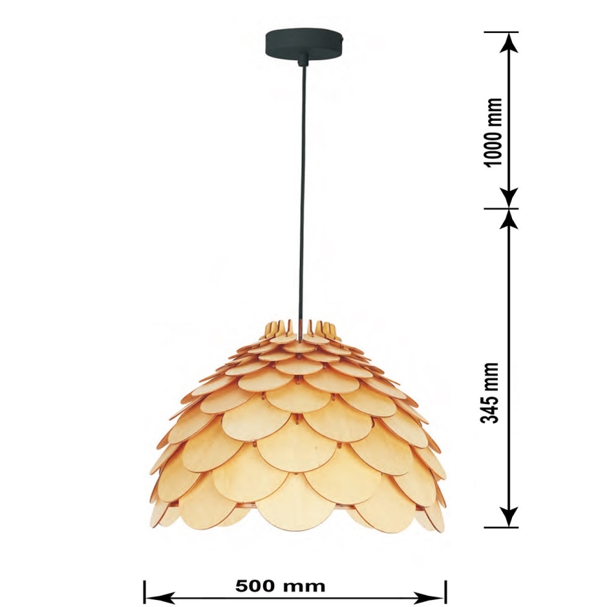 Pendellampa på kabel BURGO 1xE27/60W/230V Ø 50 cm