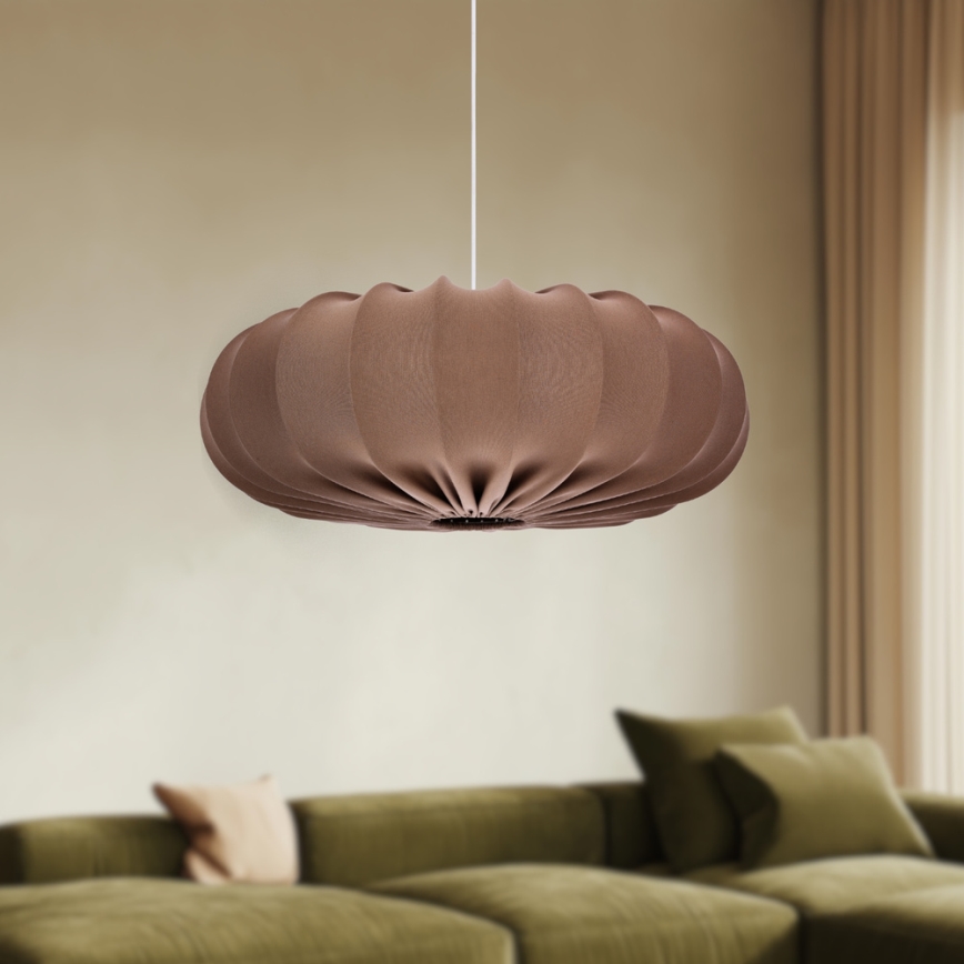 Pendellampa på kabel CAFEE 1xE27/40W/230V Ø 66 cm, brun