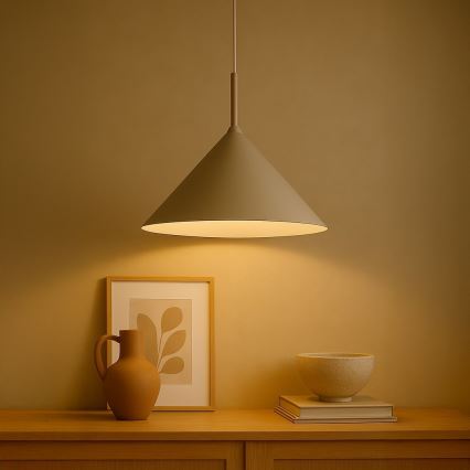 Pendellampa på kabel CAPITAL 1xGX53/15W/230V Ø 46 cm beige