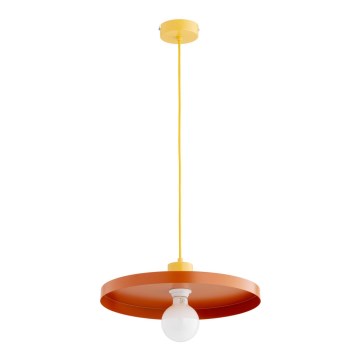 Pendellampa på kabel ETERI 1xE27/15W/230V koppar/gul