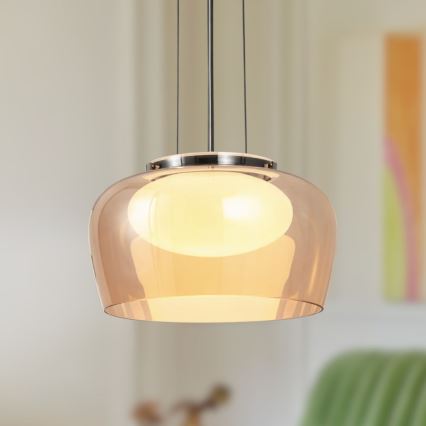 Pendellampa på kabel INSIEME 1xGX53/10W/230V rökig beige