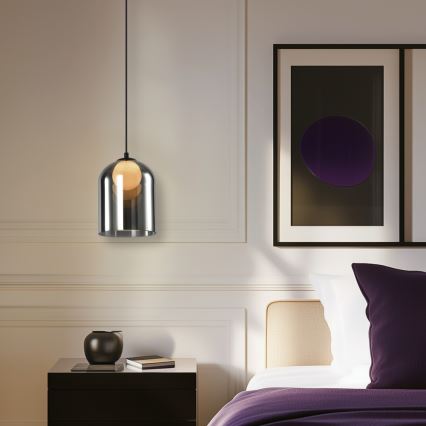 Pendellampa på kabel KLEA 1xG9/15W/230V rökfärgad svart