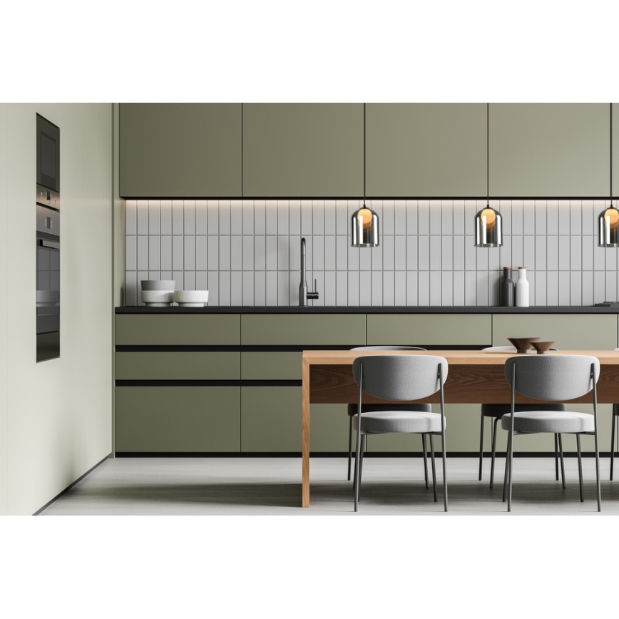 Pendellampa på kabel KLEA 1xG9/15W/230V rökfärgad svart
