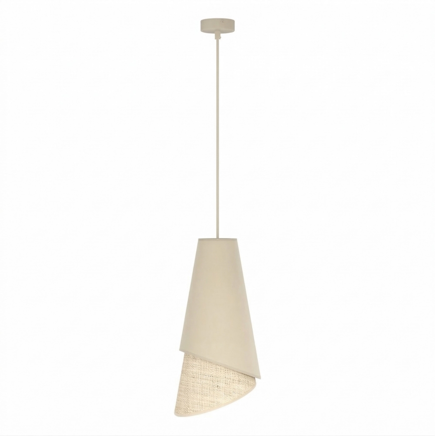 Pendellampa på kabel MODA 1xE27/15W/230V beige/rotting