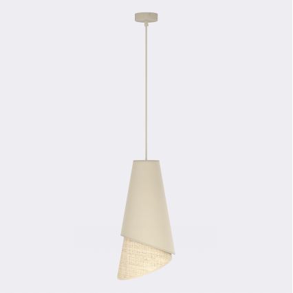 Pendellampa på kabel MODA 1xE27/15W/230V beige/rotting