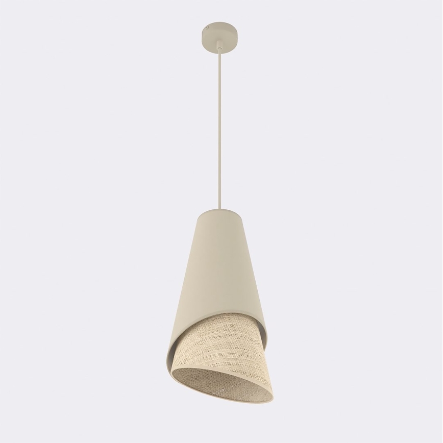 Pendellampa på kabel MODA 1xE27/15W/230V beige/rotting