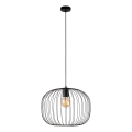 Pendellampa på kabel OVELLA 1xE27/15W/230V Ø 46 cm svart