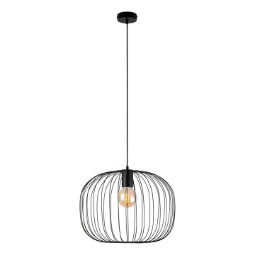 Pendellampa på kabel OVELLA 1xE27/15W/230V Ø 46 cm svart