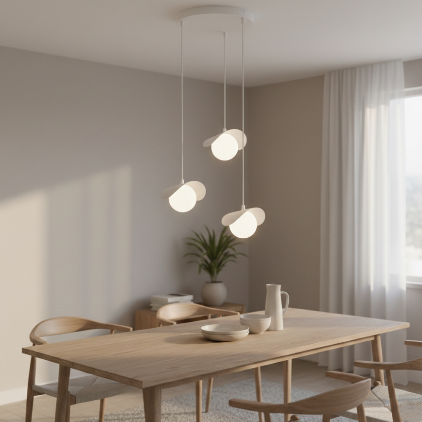 Pendellampa på kabel RITUAL 3xG9/8W/230V vit