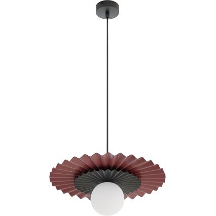 Pendellampa på kabel UMBRA 1xG9/8W/230V svart/röd