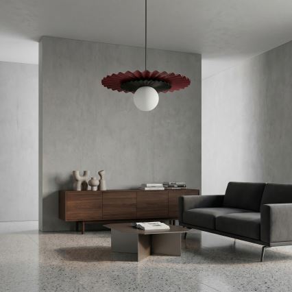 Pendellampa på kabel UMBRA 1xG9/8W/230V svart/röd