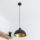 Pendellampa på kabel VESPER 1x E27, 15 W, 230 V, Ø 30 cm, svart/guld