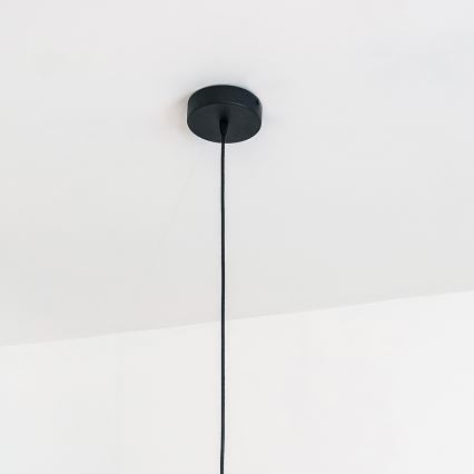 Pendellampa på kabel VESPER 1x E27, 15 W, 230 V, Ø 30 cm, svart/guld