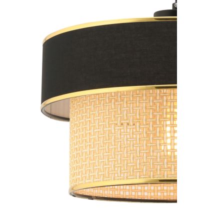 Pendellampa på sladd ERO 1xE27/60W/230V svart/beige