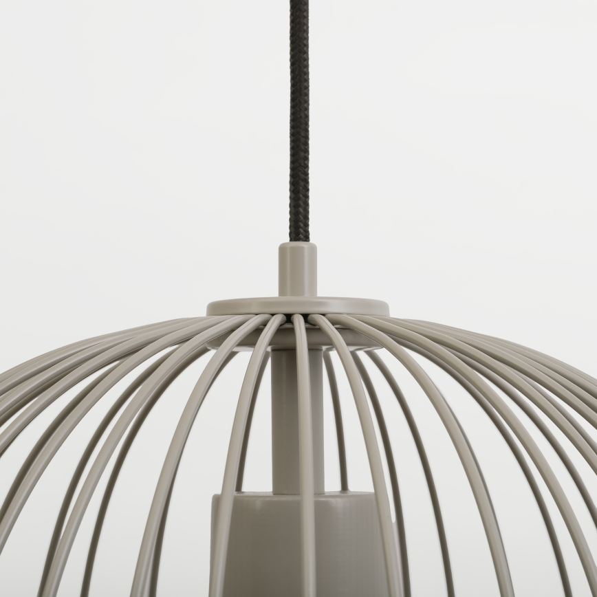 Pendellampa på sladd OVELLA 1xE27/15W/230V Ø34 cm beige