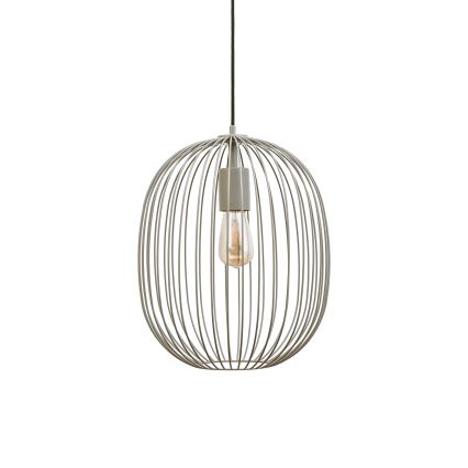 Pendellampa på sladd OVELLA 1xE27/15W/230V Ø34 cm beige